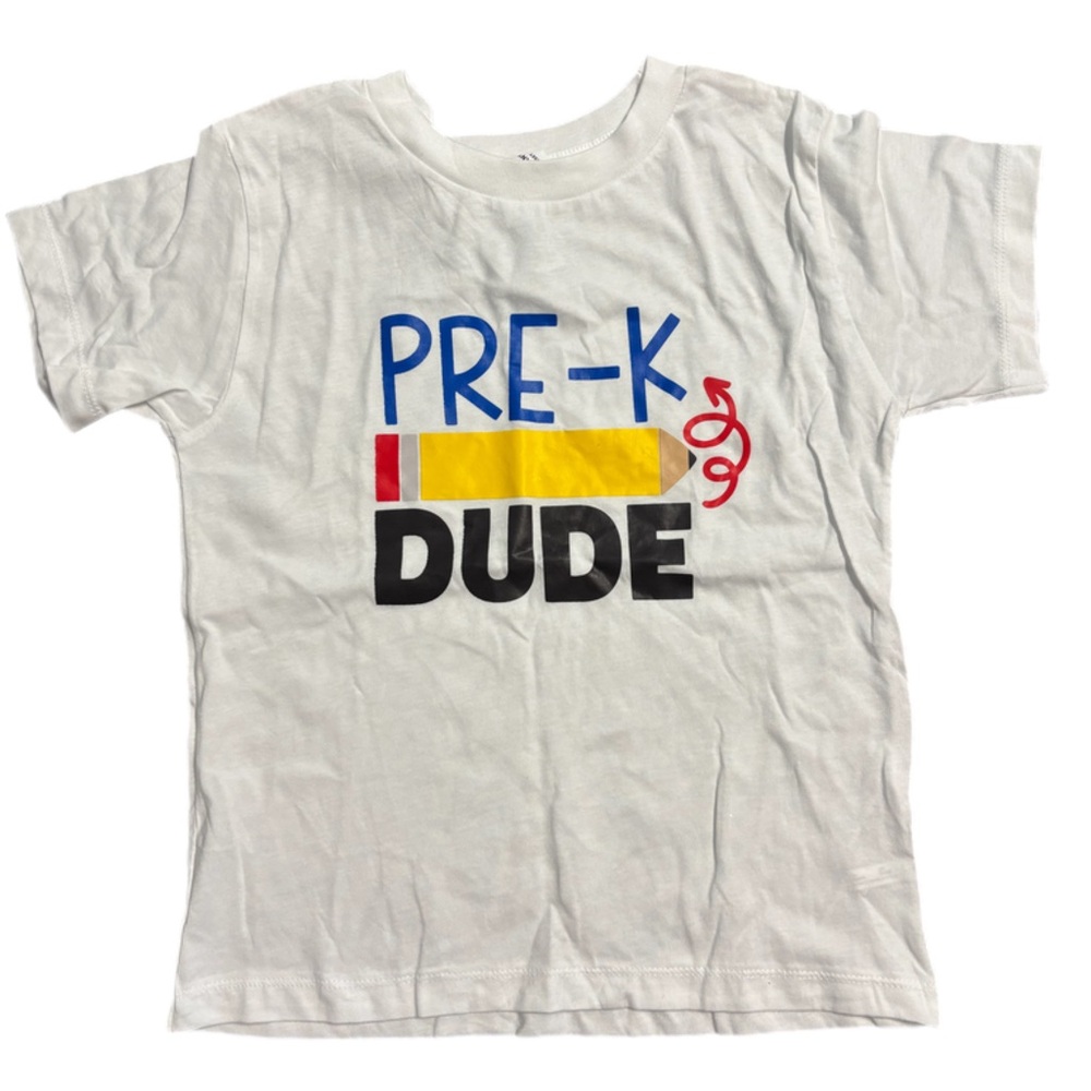 Bella Canvas Pre-K Dude Kids Tee - White
